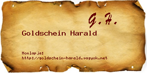 Goldschein Harald névjegykártya